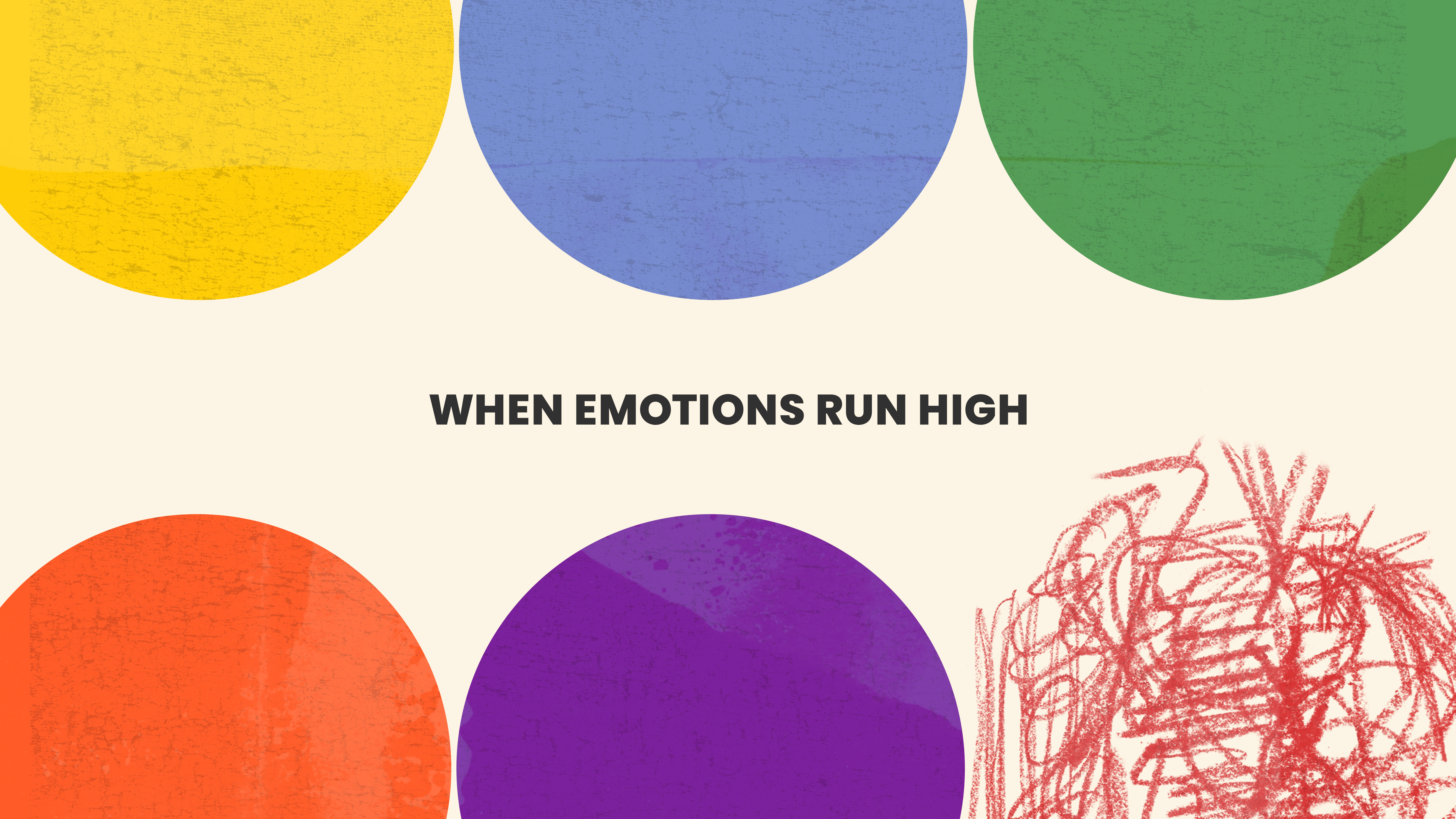 WHEN EMOTIONS RUN HIGH - Sermon Graphic branding church church design collage design graphic design mixed media