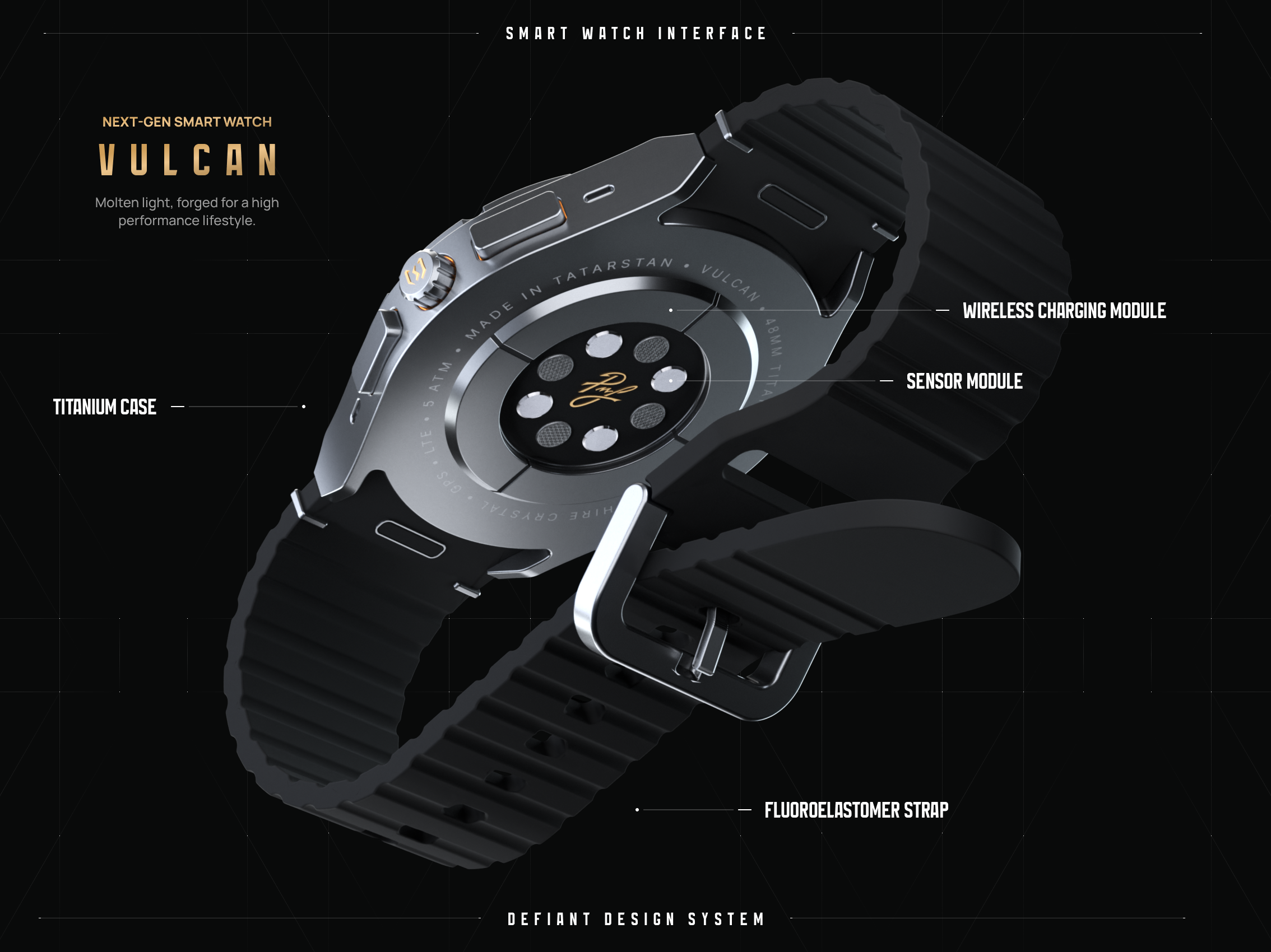 Vulcan - AI Smart Watch 3d model app belt chip laser smart watch steel uiux