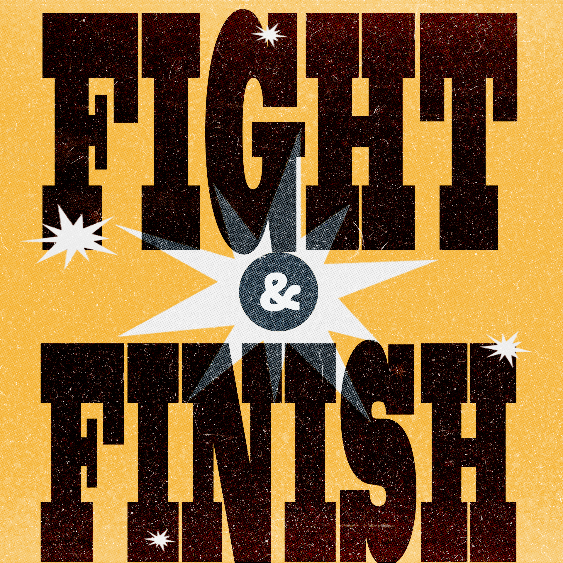 FIGHT AND FINISH - Sermon Graphic branding church church design collage design graphic design logo mixed media