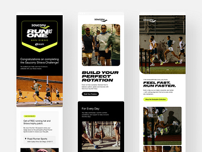 Saucony x Strava Trigger Email Series digital ecommerce email fitness marketing performance product responsive saucony shoes strava trigger web