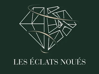 Les éclats noués brand branding dekeyser design diamonds graphic design identity jewellery jewelry logo logos loic neud node ring vector
