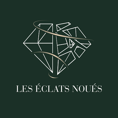 Les éclats noués brand branding dekeyser design diamonds graphic design identity jewellery jewelry logo logos loic neud node ring vector
