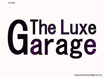 Car Logo | The Luxe Garage black logo designer branding car logo designer ashley scott florida designer garage logo graphic design jacksonville designer logo logo designer purple logo start a car business the luxe garage