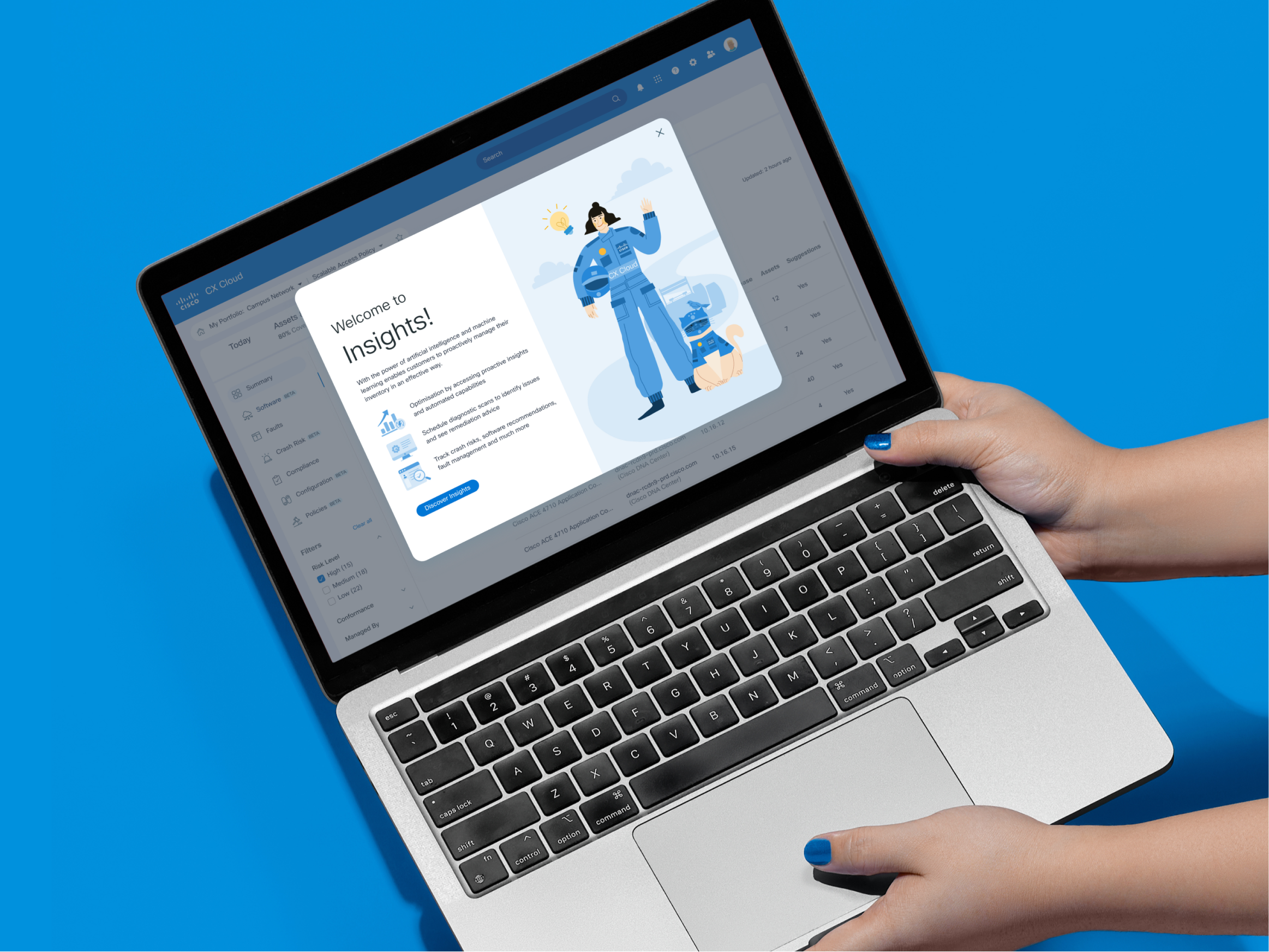 CX Cloud Insights Onboarding Modals - Race Track Theme illustration ui