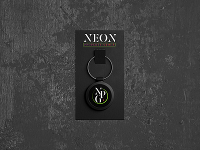 Real Estate Agency Keychain branding design edgy keychain merch mockup neon real estate realty swag