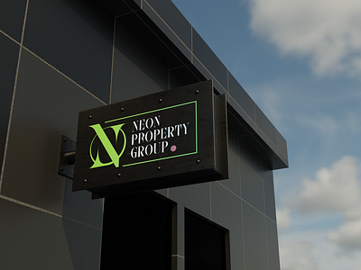 Real Estate Agency Building Sign art deco branding building sign design edgy graphic design luxury neon real estate realty rebellious