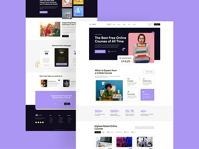 Online course website design by Nabeel Imdad on Dribbble