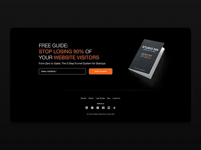 Lead Magnet Call To Action Funnel Landing Page Section Website beautiful conversion convert cta funnel futuristic lander landing page lead lead magnet magnet minimal modern rate simple ui ux visual identity web design website