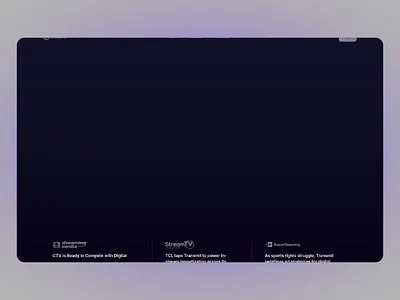 Transmit Website adtech animations sports website