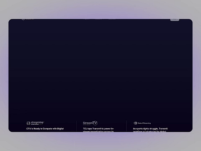 Transmit Website adtech animations sports website