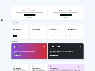 IDFlow design explore flow builder help page ui ux web