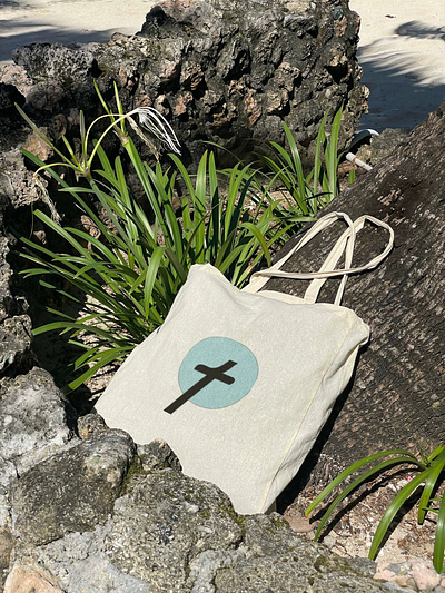 Christian Cross Tote Bag bag design blue sun black cross christian bag christian merch cross logo tote bag tote logo