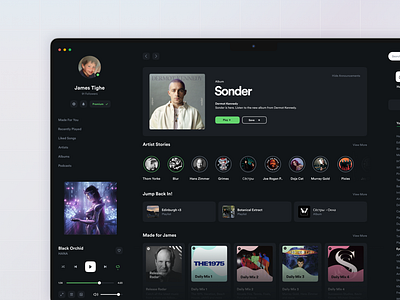 Spotify Desktop Redesign design figma graphic design music redesign spotify typography ui ux vector
