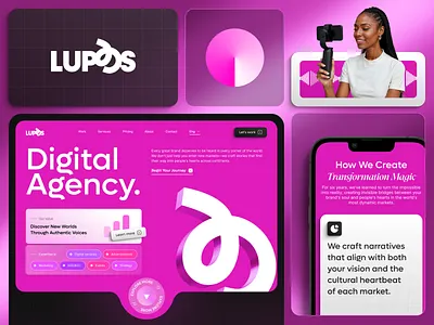 Lupos | Digital Agency Landing page agency design landing ui ux