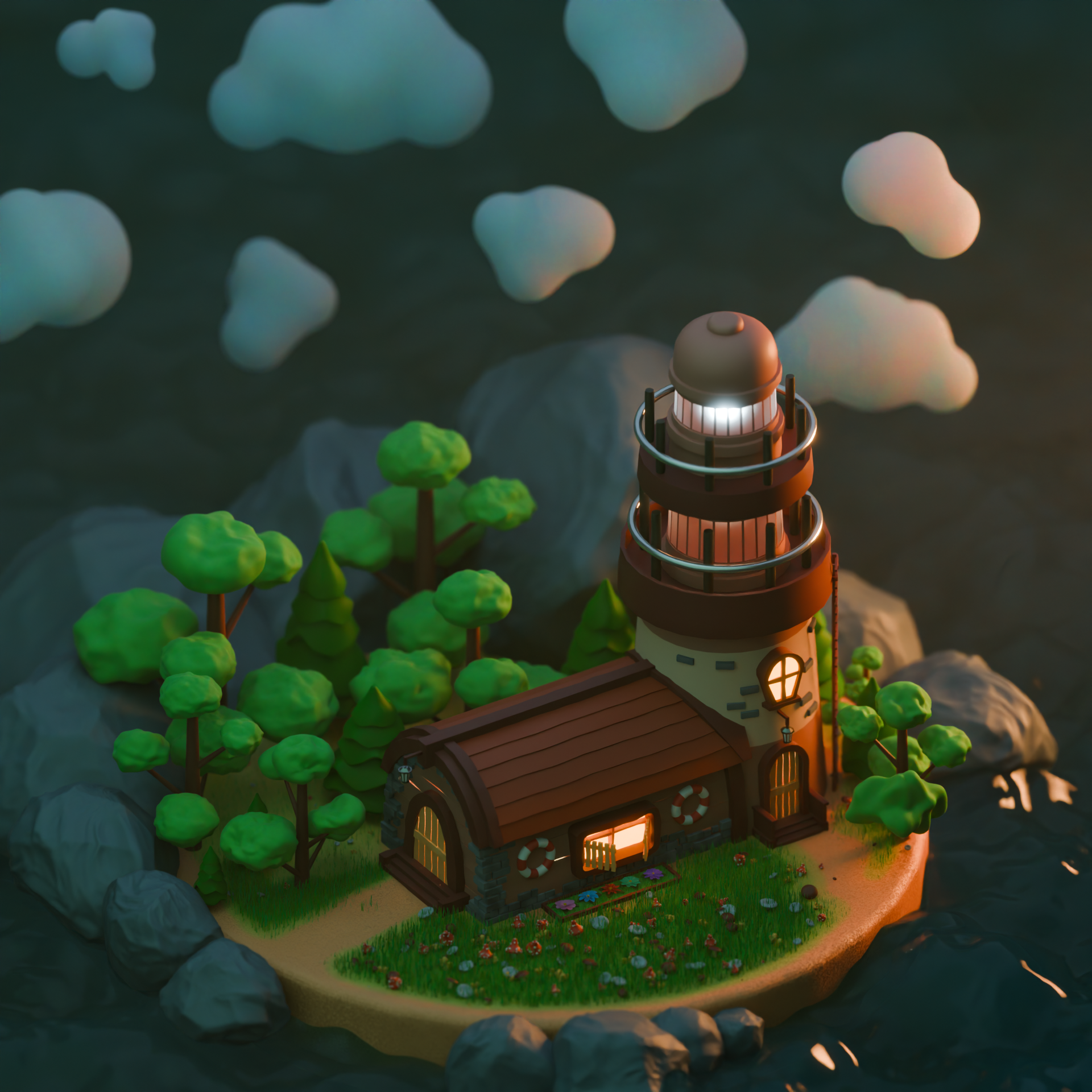 3D Lighthouse Model 3d