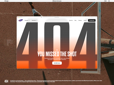 Grid 404 page 404 basketball box patern error error page gradient grid pattern orange shot