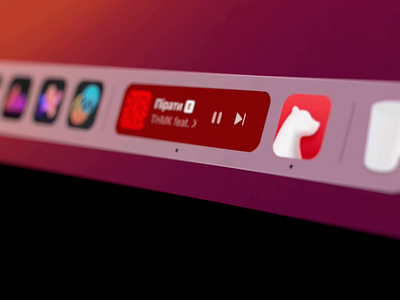 Dynamic Dock Concept for macOS animation app apple case study clean concept dock interaction ios macbook macos motion graphics native apps spotify ui ux widget