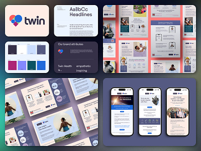 Twin Health art direction branding creative direction design design thinking graphic design illustration logo marketing ui vector