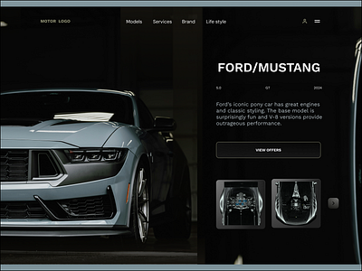 Ford Mustang product card UI branding car card ui design figma ford mustang ui ui canada user interface ux ui alberta uxui uxui design web design web designer