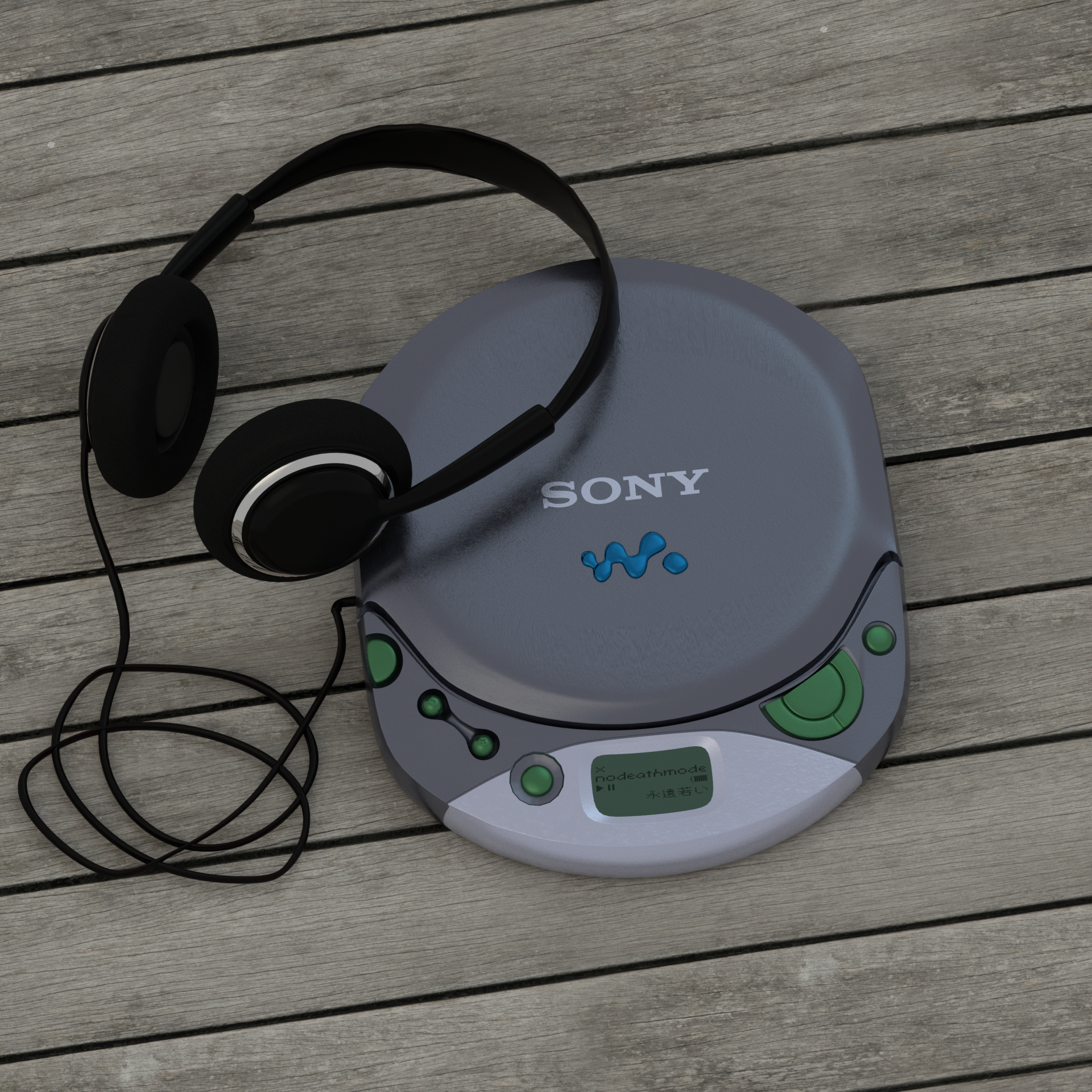 3D model of a Sony CD player 3d
