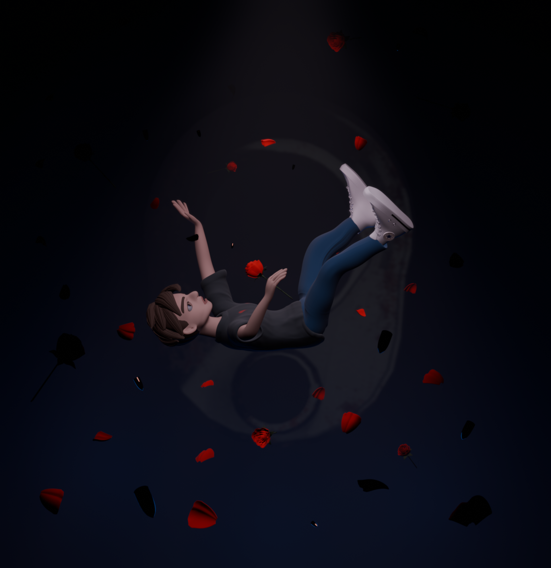 3D model of a performer "пистолеты и розы" 3d