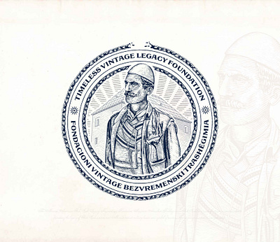 Timeless vintage legacy foundation project artisan branding character craft design distillery drawing graphic design hand drawn identity illustration logo logo design vintage vintage drawing vintage logo