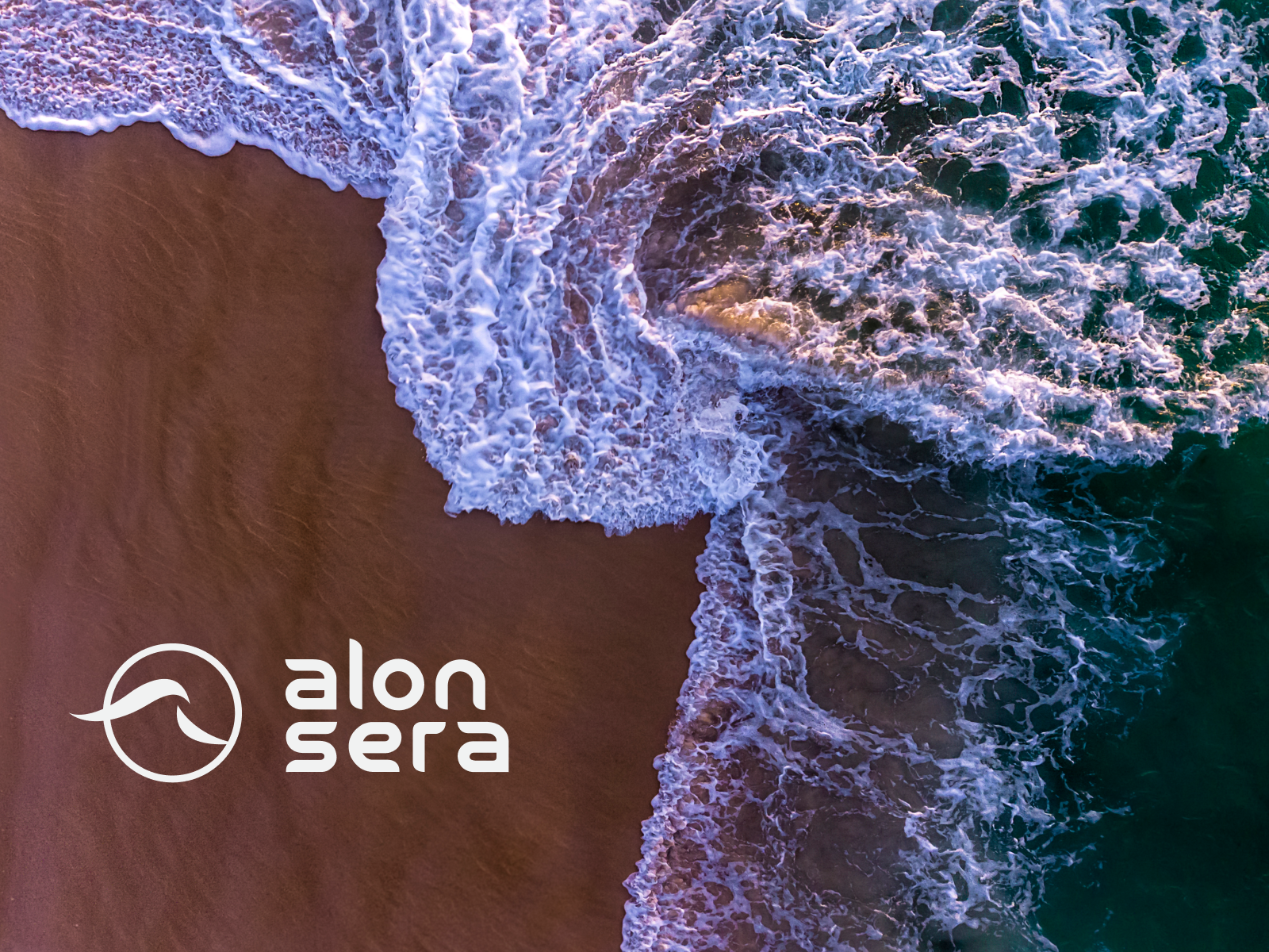 AlonSera Brand Identity ai beach brand strategy branding logo purple shores tech waves