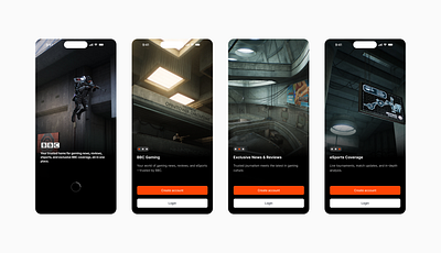 Game UI Onboarding app bbc design esport game gameui onboarding ui uiux ux