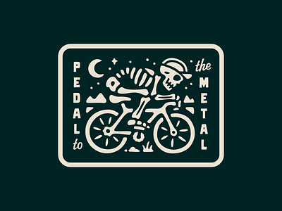 Midnight Ride art bicycle bike branding illustration logo moon ride skeleton skull