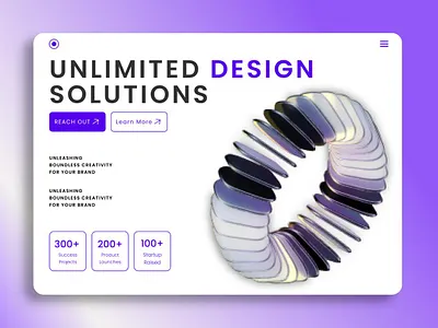 Hero section for a Design Agency animation branding figma figmatoframer framer herosection ui uiux userexperience userinterface