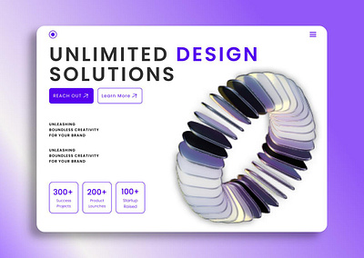 Hero section for a Design Agency animation branding figma figmatoframer framer herosection ui uiux userexperience userinterface