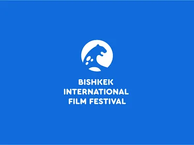 Bishkek International Film Festival animal logo blue festival festival logo film fest logo film festival graphic design snowleopard