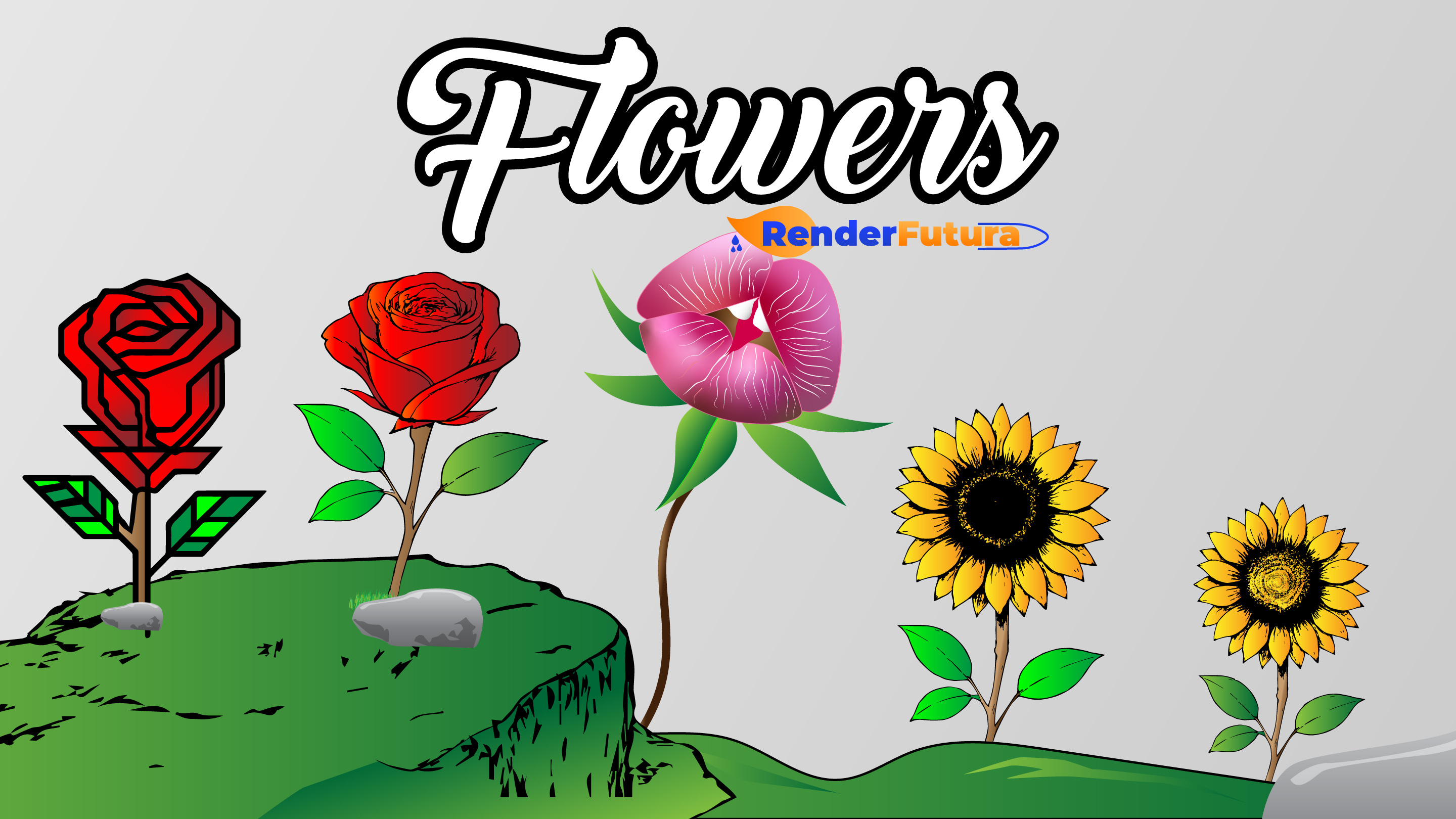 Flowers design flower graphic design illustration rose flower