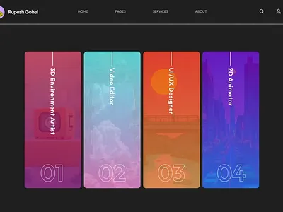 My Skillset in 4 Frames visual design