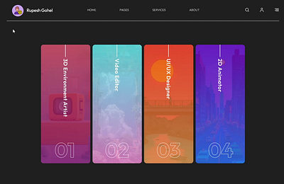 My Skillset in 4 Frames visual design