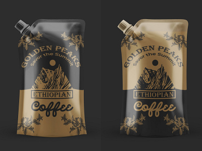 Coffee Pouch Packaging Design branding coffee packaging coffee pouch packaging design ehiopian packaging ethiopian coffee graphic design illustration luxury packaging luxury packaging design packaging design packaging mockup packaging mockup design pouch pouch packaging pouch packaging design vector