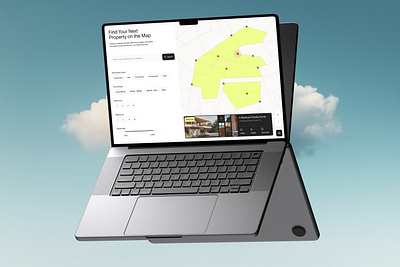 EstateFlow Real estate SaaS website alif design figma hero home landing landing page map modern new page rant saas service ui ui ux design ux web design webdesign website