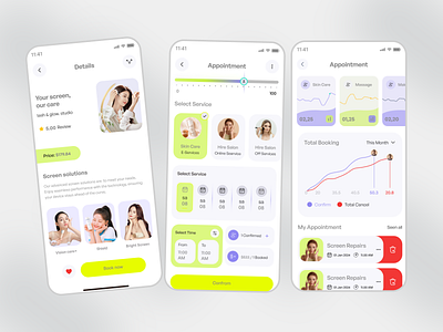 Boosky-Beauty & Wellness Services -Mobile App UI/UX app design i appointment app beauty app booking app home service app home service booking ios app design makeup booking mobile app on demand servic parlour app salon app salon appointment salon appointment app salon booking spa booking ui uiux ux wellness app