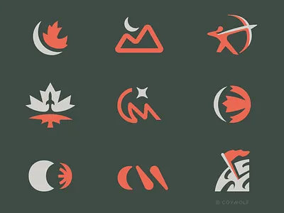 Logo Grid :: Moonshots Identity Design ai archer artifical intelligence branding brandmark canada canadian graphic design identity illustration letter m logo logo design logo designer maple leaf monogram moon planet space tech