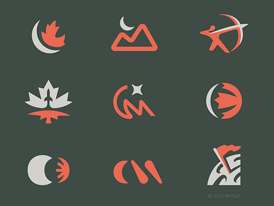 Logo Grid :: Moonshots Identity Design ai archer artifical intelligence branding brandmark canada canadian graphic design identity illustration letter m logo logo design logo designer maple leaf monogram moon planet space tech