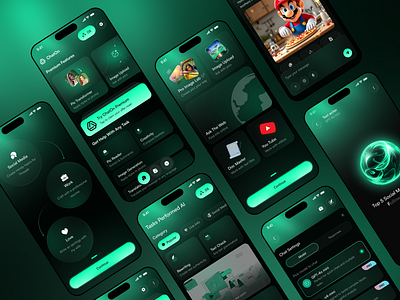 AI Chatbot App ai ai assistant chat chatbot clean dark mode interface mobile prompt saas ui ux virtual assistant web3