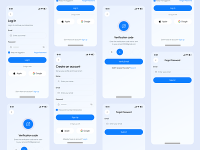 Travel App : Log in Sign Up Forgot Password Page android confirm password create an account forgot password input field ios login mobile mobile app onboarding sign up signup travel travel agency travel app traveling ui ux