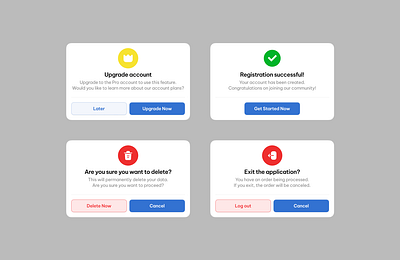 App Interaction Pop-up & Modals clean minimal mobile pop up modal modal design modern pop up ui design ux design