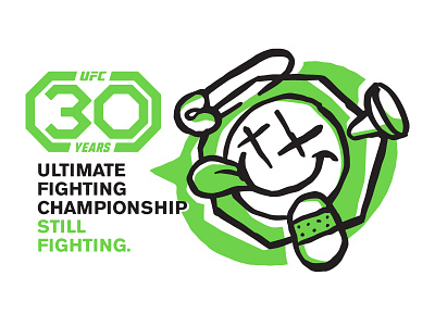 UFC 30th Anniv Green Blink Concept branding design graphic design illustration vector