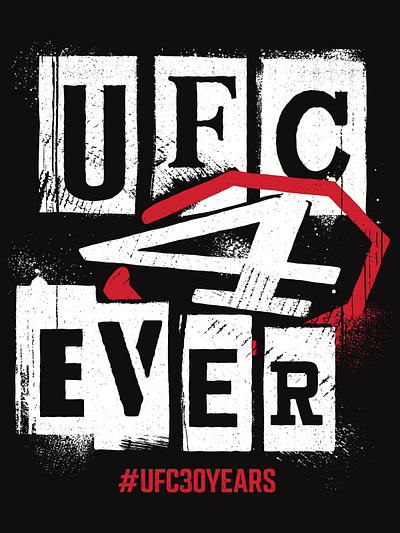 UFC 30th Anniv Punk Concept branding design graphic design illustration logo typography vector