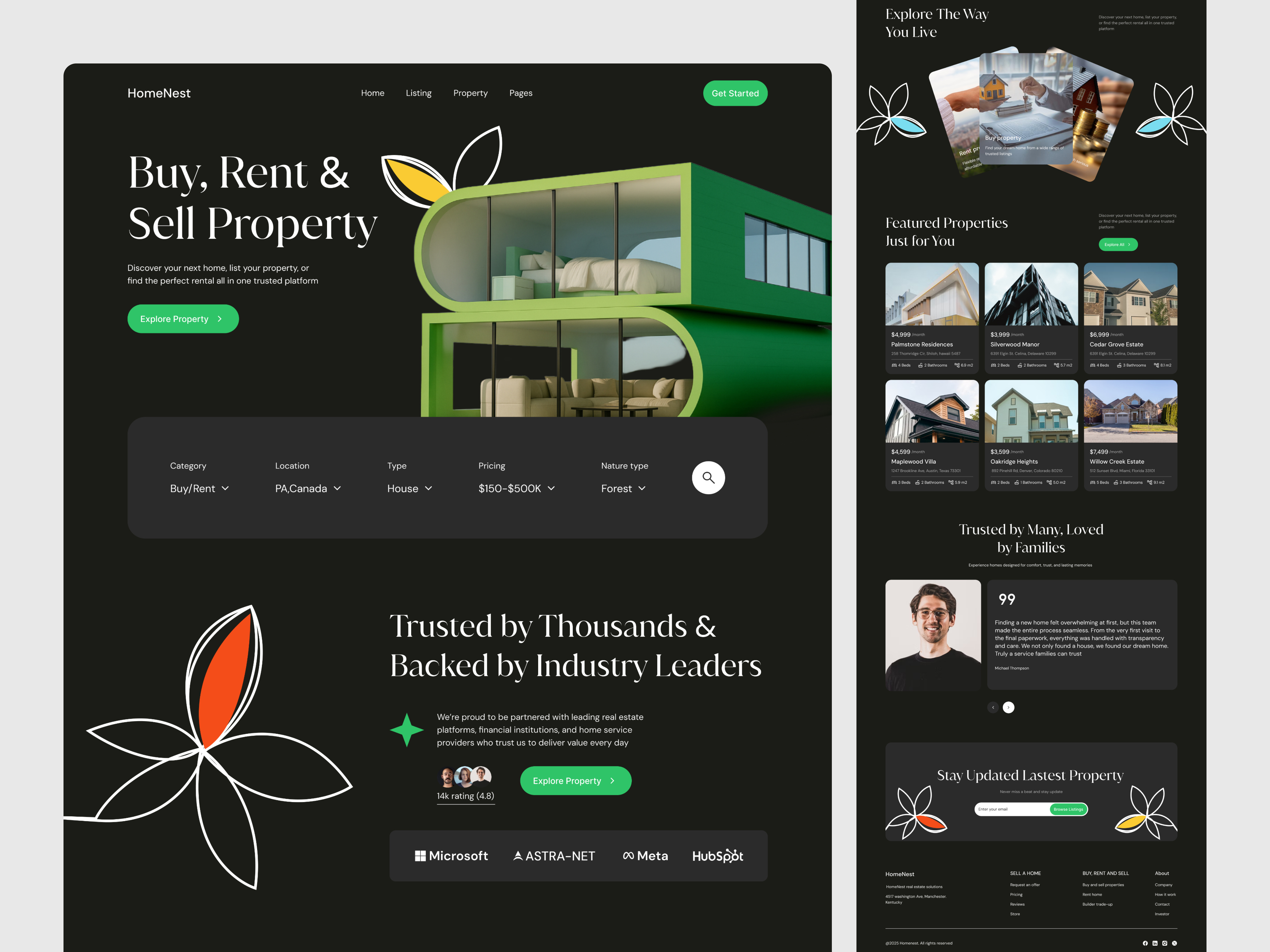 Real Estate Landing Page apartment landing page listing listing website property property management real estate real estate agency real estate landing page real estate web real estate website rent uiux web web design website