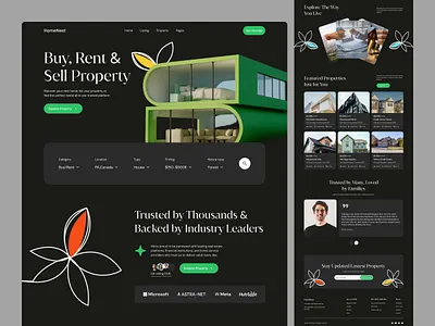Real Estate Landing Page apartment landing page listing listing website property property management real estate real estate agency real estate landing page real estate web real estate website rent uiux web web design website