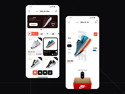 Nike Air Max – Sneaker Shopping App UI ✅ air max app e commerce mobile mobile app nike online shoes app shopping app sneakers ui design ui ux ux design