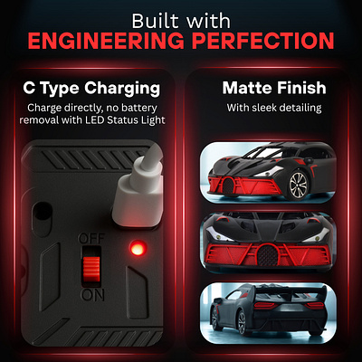 Infographics for RC Car app branding design