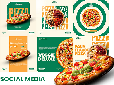 Pizza social Media Post food design pizza pizza design social media post design product design social media ui